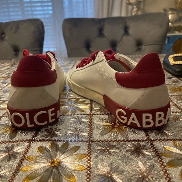 Size 8 - Dolce & Gabbana Portofino White Red - Picture 5 of 9